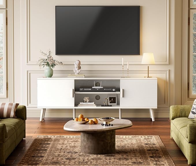 SUPERJARE TV Stand for 55 Inch TV, Entertainment Center - Image 2