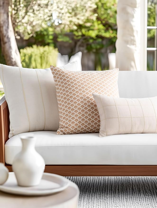 Crumbs Home Modern Farmhouse Fall Linen Indoor Outdoor Throw Pillow Cover Only - Image 3