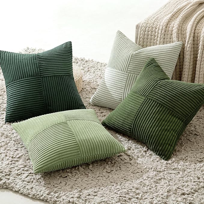 MIULEE Spring Green Decorative Throw Pillow Covers 18x18 Inch Set of 4 Boho - Image 5