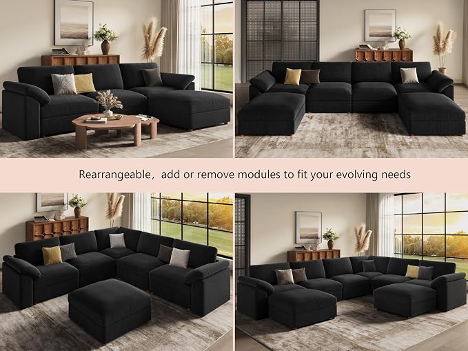 EASE MOOSE Oversized L Shaped Sectional Modular Sofa, Large U Shaped Sectional - Image 6