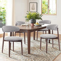 COLAMY Wooden Dining Chairs Set of 4, Modern Fabric Upholstered Dining Room by COLAMYHOME