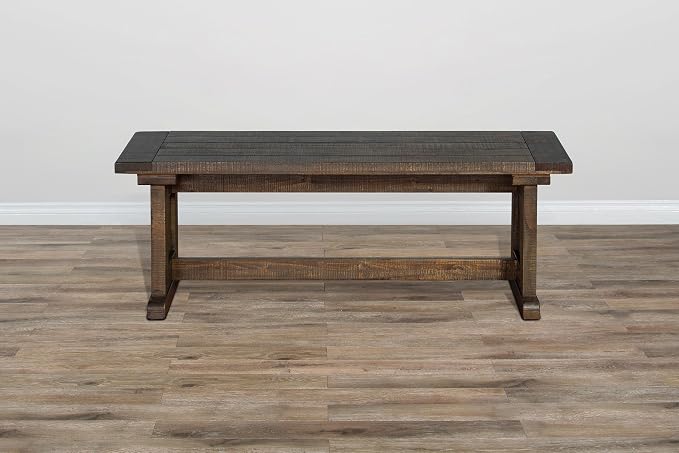 Pemberly Row Farmhouse Wood Kitchen Corner Breakfast Dining Nook Set - Image 3
