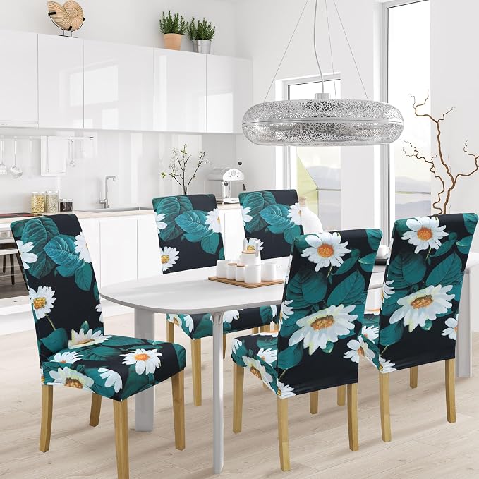 BIETYONE Stretch Dining Chair Covers Set of 2, Soft Removable Washable Kitchen - Image 2