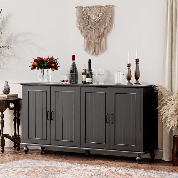 Scurrty 62'' Coffee Bar Cabinet Kitchen - Image 4