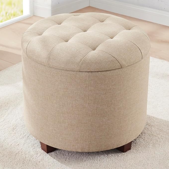 Ornavo Home Round Storage Ottoman by OrnavoHome