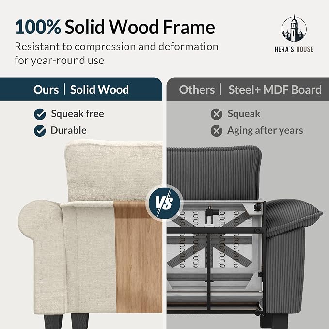 HERA'S HOUSE 3 Pieces Modular Sectional Sofa Sets, Oversized Couch Set - Image 8