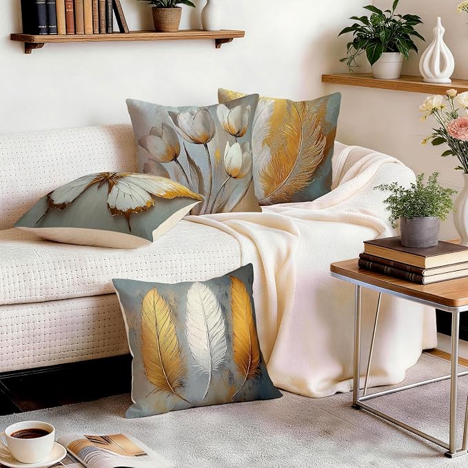 OBSEDE Bohemian Feathered Butterfly Decorative Throw Pillow Covers 18 × 18 in - Image 9