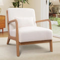 ANJ Mid Century Modern Accent Chair, Single Fabric Lounge Reading Armchair by ANJ