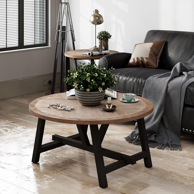 COZAYH Rustic Farmhouse End Table - Image 8