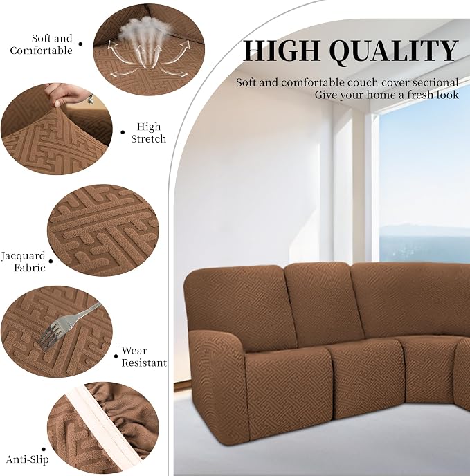 100% Waterproof Sectional Recliner Couch Covers - Image 5