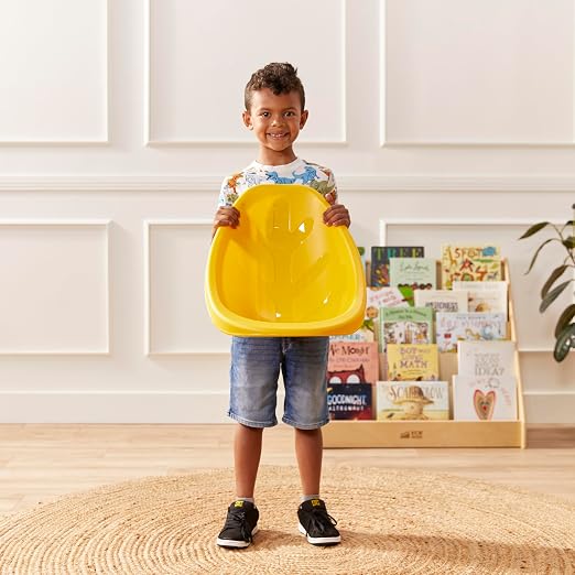ECR4Kids Plastic Leaf Scoop Floor Rocker Seat, Classroom Furniture - Image 7
