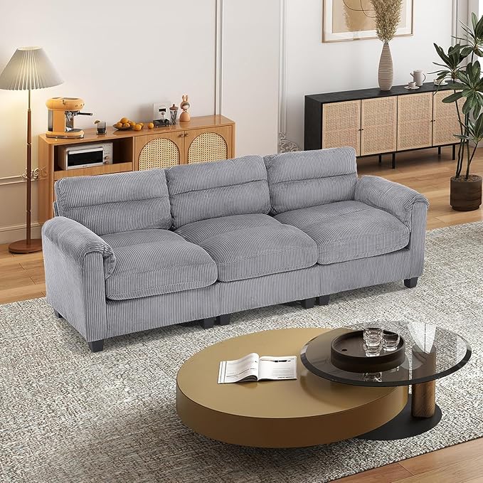 HAOMARKETS Corduroy Sofa Set, Comfy 3-Seater Couches - Image 6