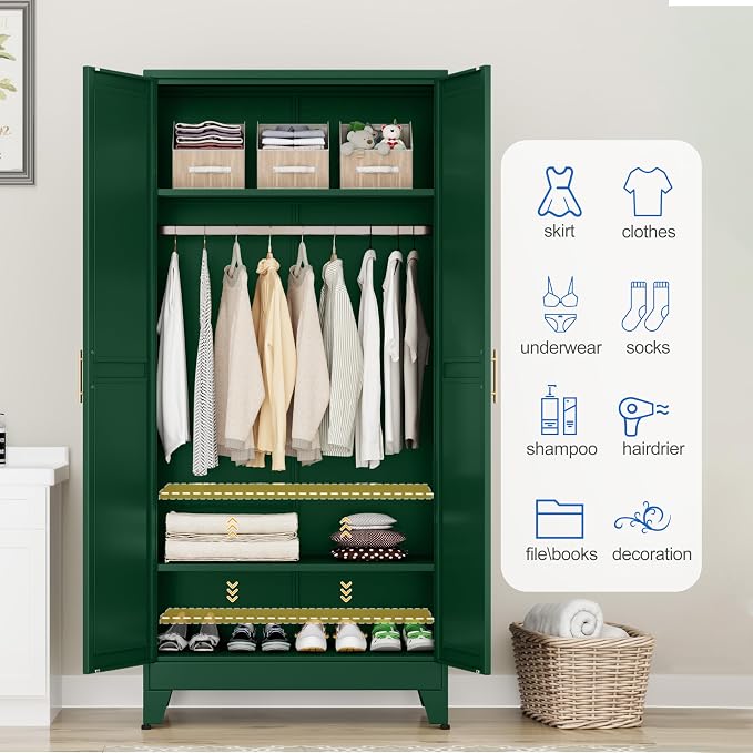 GAIOUS Metal Wardrobe Cabinet - Image 5