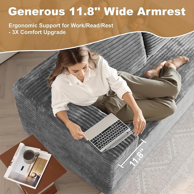 AUGOP 136" Sectional Couches for Living Room Modern Modular Sofa - Image 8