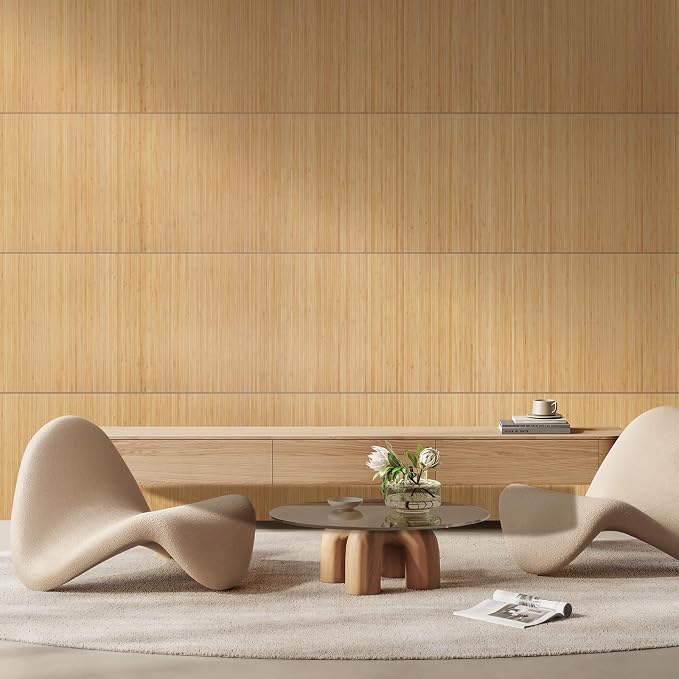 OUZUGIE 1 Pack 96x24 Inch Natural Bamboo Wall Panel – Yellow Burned Pole Wrap - Image 9