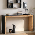 59" Wood Console Table for Entryway, Modern Sofa Table Behind Couch by HMFULE