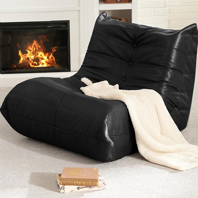 Hobestluk Giant Bean Bag Chair Lazy Floor Sofa, Memory Foam Fireside Sofa by YourHomeDeservesMore