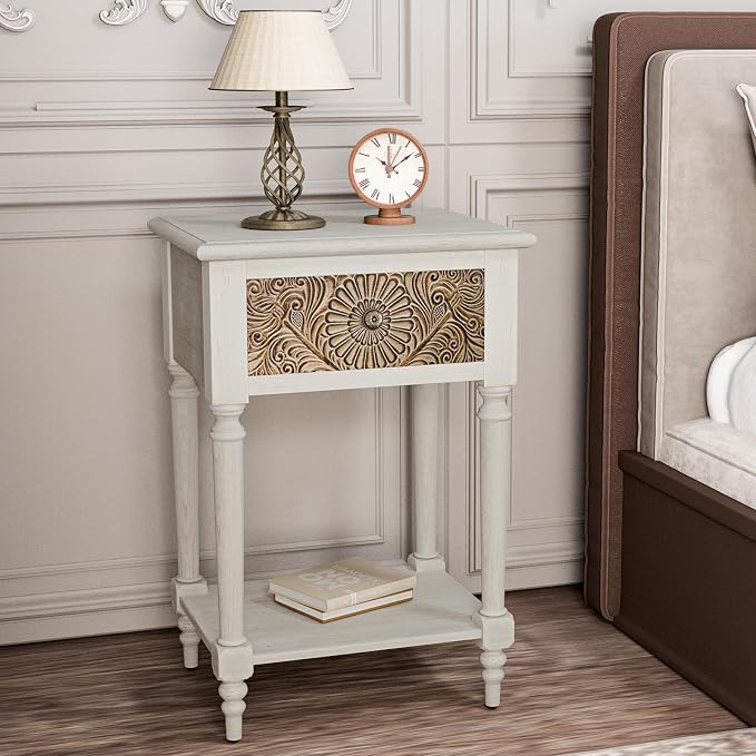 HOMPUS Fully Assembled Farmhouse Nightstand - Image 7