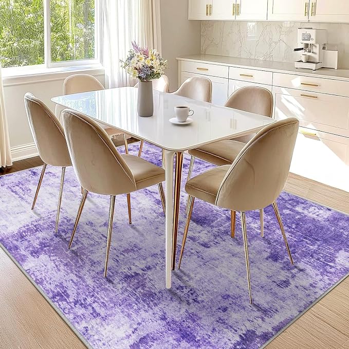 Washable Area Rugs 6'x8' Non-Slip Modern Abstract Soft - Image 9