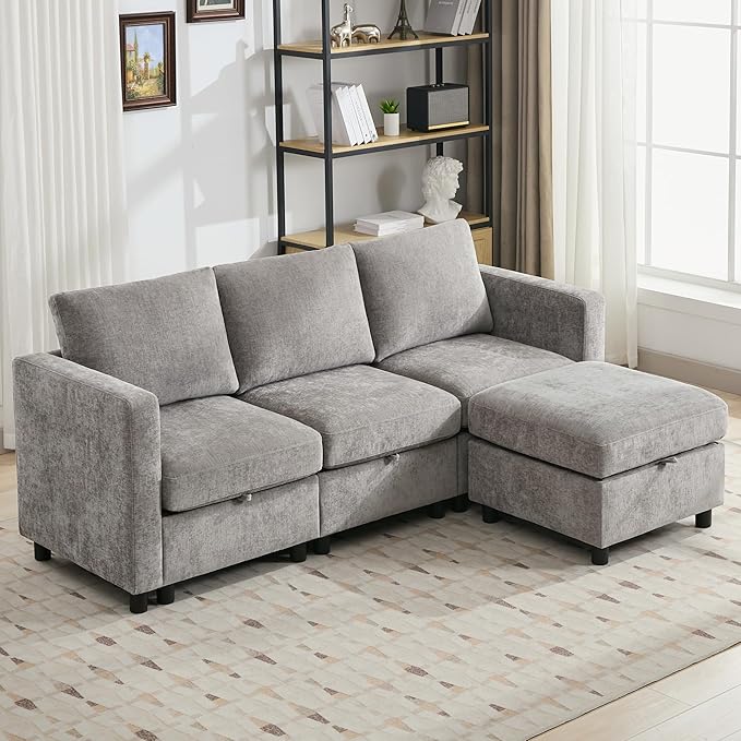 WUTUTUEE 83' Modular Sectional Sofa Convertible L Shaped Couch Set by WUTUTUEE