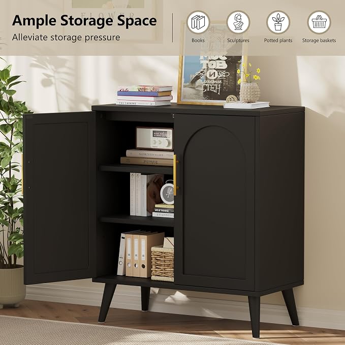 Keehusux 15.7" D Set of 2 Modern Buffet Cabinet - Image 4