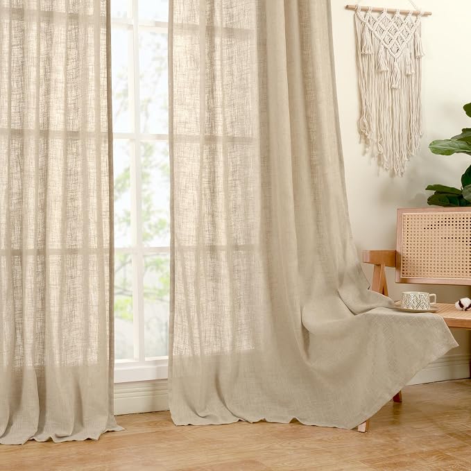 LAMIT Linen Curtains 63 inches Long - Image 9