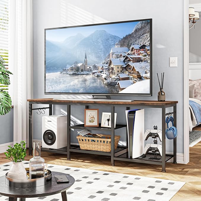 YGEOMER TV Stand for TVs Up to 55 Inch, Entertainment Center for Living Room - Image 5