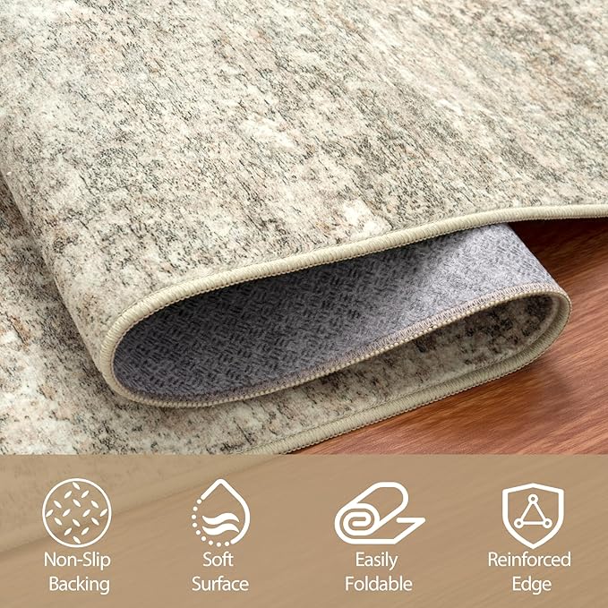 8x10 Area Rugs for Living Room Rug Washable: Abstract Large Rug for Dining Room - Image 4