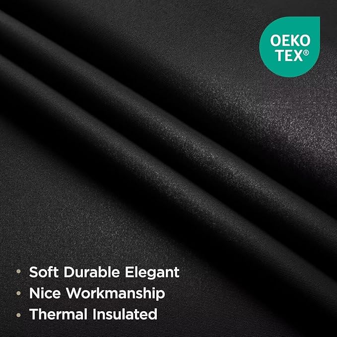 Joydeco Blackout Curtains for Bedroom 95 Inch, Noise Reducing Energy Saving - Image 2