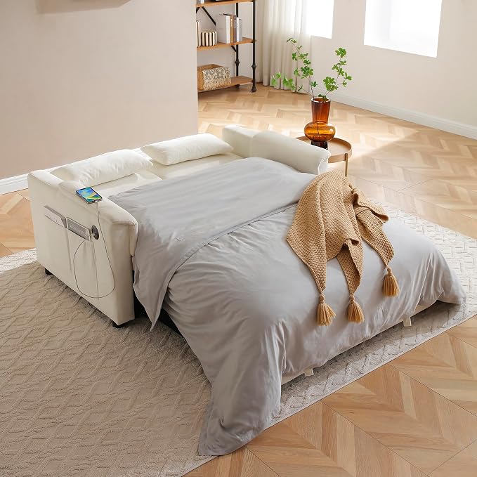 55.5" Small Sleeper Sofa Couch - Image 5