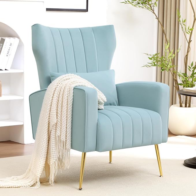 Modern Accent Chair Upholstered Living Room Chair, High Back Arm Chair - Image 3