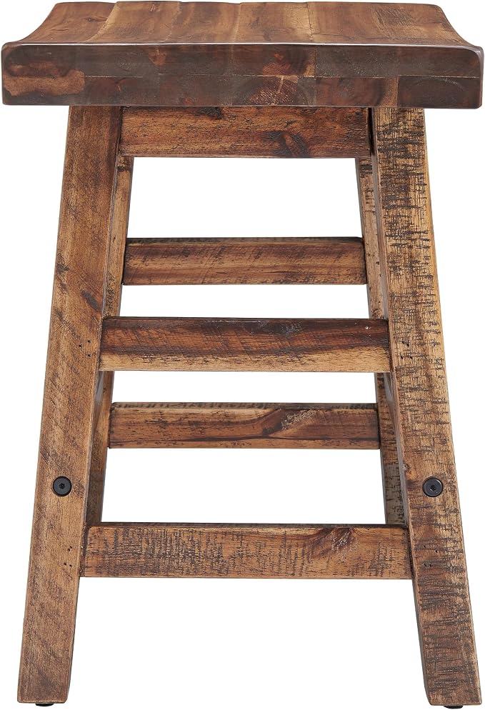 Alaterre Furniture Durango 20-Inch Tall Industrial Wood Dining Stool - Image 10