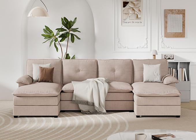 110" U-Shaped Sectional Sofa - Image 4