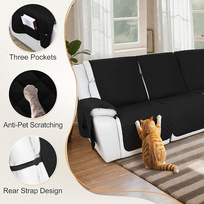 HDCAXKJ 100% Waterproof Reclining Sectional Couch Covers L Shape Recliner Sofa - Image 5