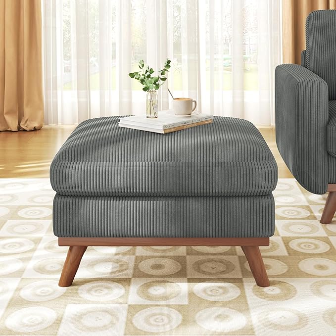 Vesgantti Large Ottoman for Modular Sofa, 29.5" Corduroy Ottoman by Vesgantti