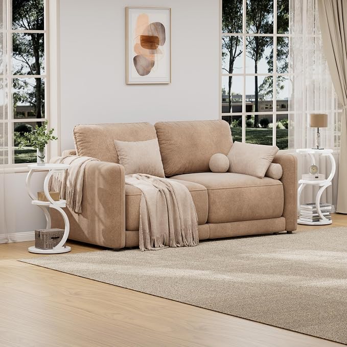 JUSTOGO Small Round Side Table, 3-Tier End Table - Image 8