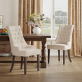 COLAMY Fabric Side Dining Chairs Set of 2, Wingback Upholstered Dining Room by COLAMYHOME
