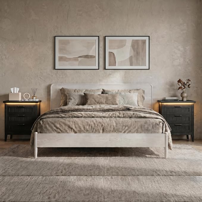 GarveeLife 3 Dresser Drawer for Bedroom, 27.6" Wide Wood Bedside Table for - Image 7