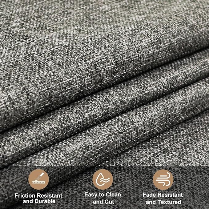 Heavy Linen Fabric 40x57 Inches, 1.2mm Thickness, Plain Solid Color Cloth - Image 3