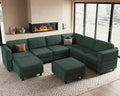 Belffin 114.2" 8 Seats Modular Sectional Sofa U Shaped Couch by Belffin