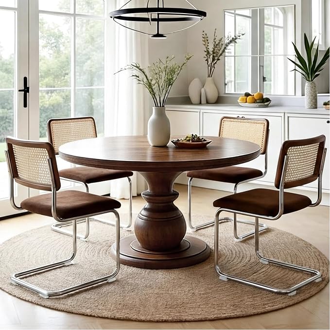 Zesthouse Rattan Dining Chairs Set of 4, Mid Century Modern Dining Room Chairs by Zesthouse