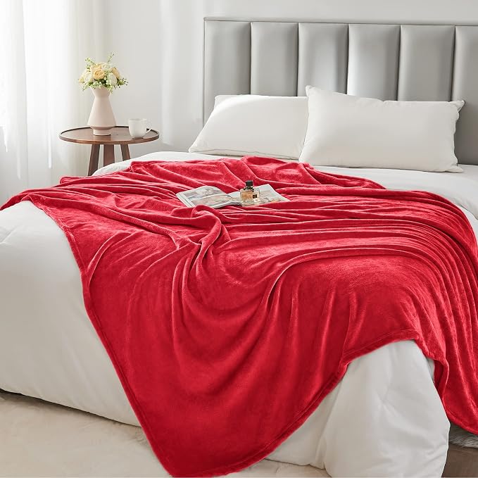 BEDELITE Fleece Blanket Red Full Blankets - Image 5
