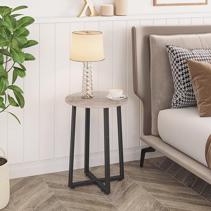 HOOBRO Side Table, Round End Accent Table - Image 5