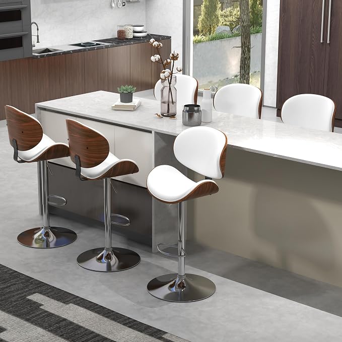 civama Bar Stools Set of 4 for Kitchen Counter, Adjustable Bar Height Chairs - Image 7
