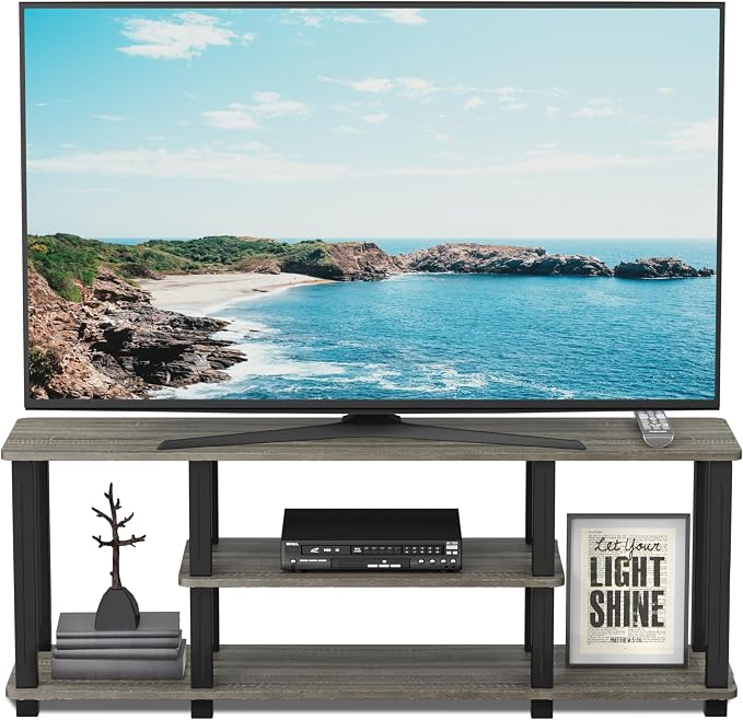 Furinno Turn-N-Tube No Tools 3D 3-Tier Entertainment TV Stand up to 50 inch TV - Image 3