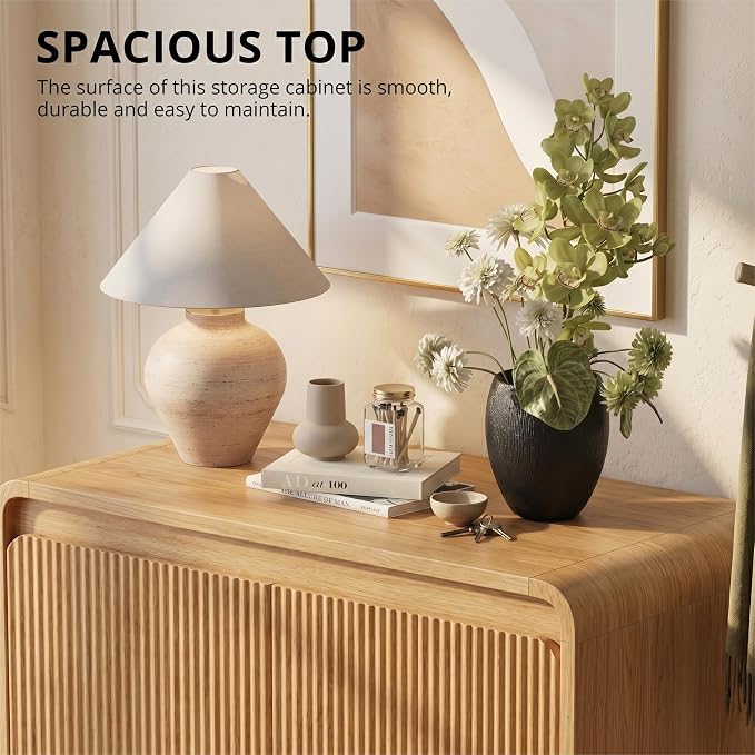 FURSUN Modern Fluted Sideboard - Image 6