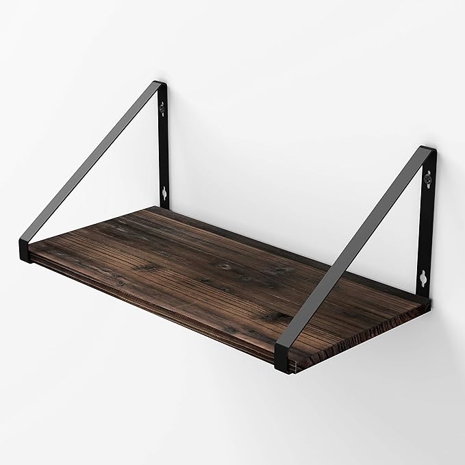 BAMEOS Floating Shelves Rustic Wood Wall Shelf Wall Mounted Shelves by BAMEOS