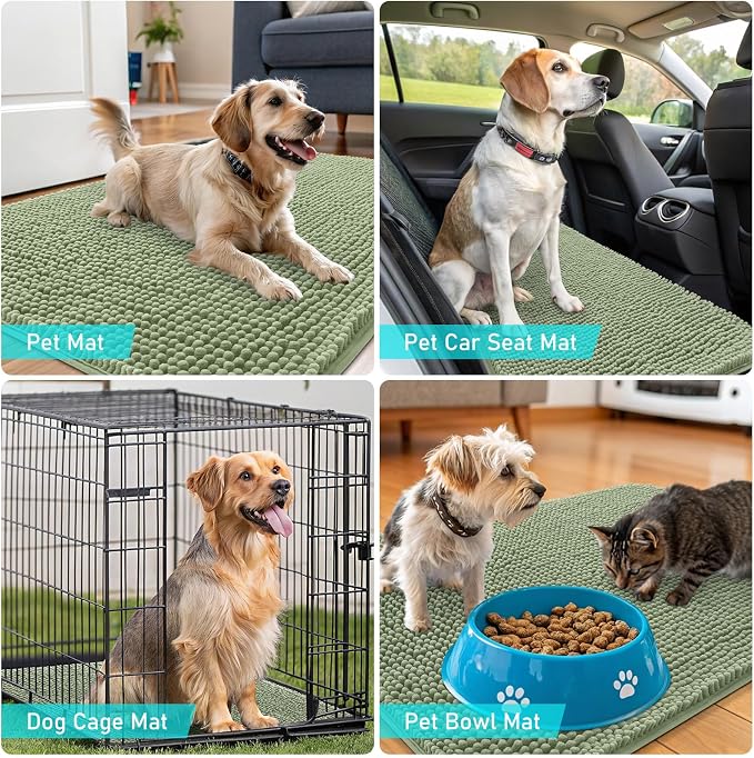 OLANLY Dog Door Mat for Muddy Paws 30x17, Absorbs Moisture and Dirt, Absorbent - Image 7