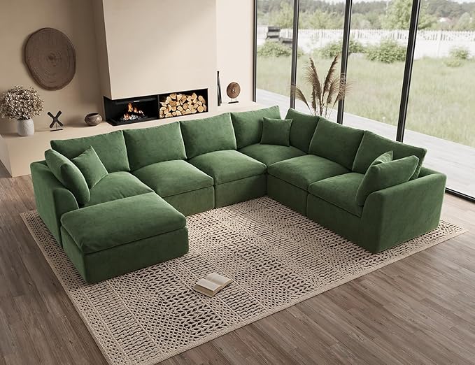 ohllob Oversized Cloud Couches for Living Room, Boneless Sectional Couch by Ohllob