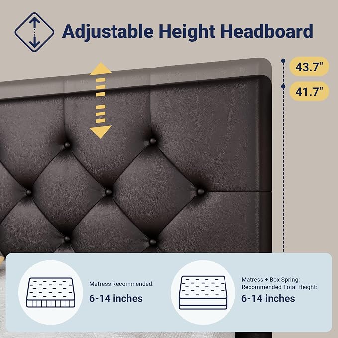 Allewie Upholstered Full Size Platform Bed Frame - Image 4